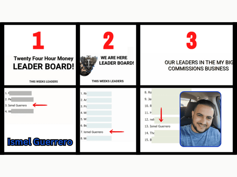 Image Showing Three Different Leaderboards in which Ismel Guerrero is.